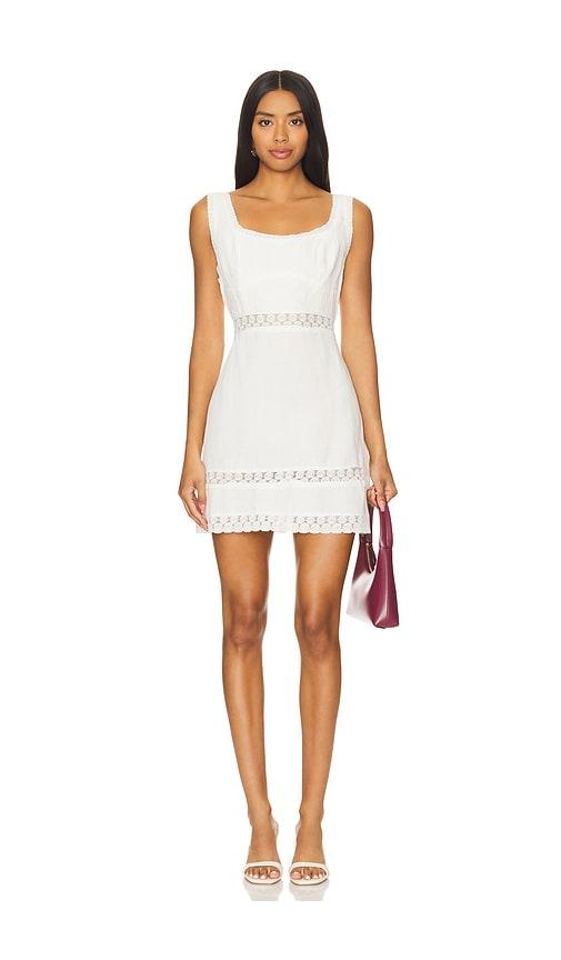 rixo ronan mini dress in cream. - size l (also in xl/1x)