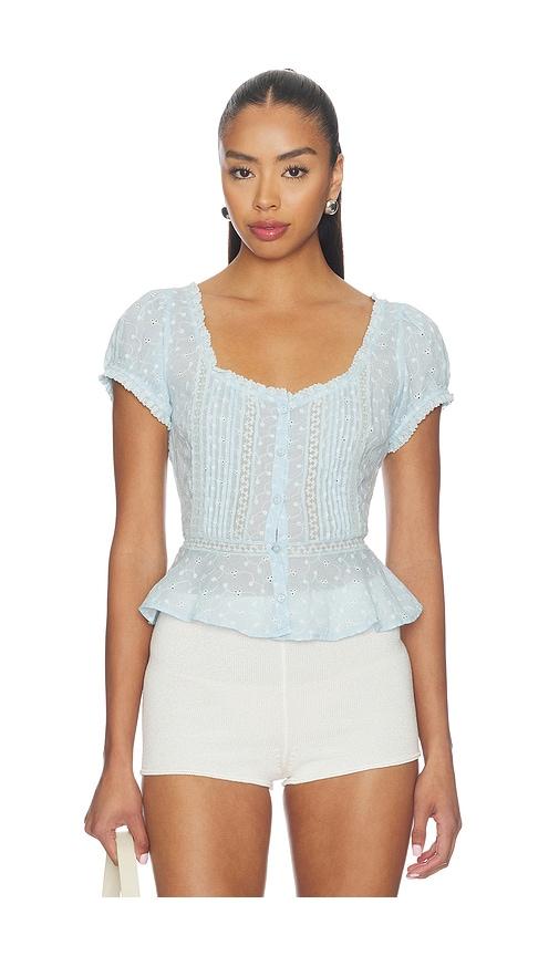 rixo sandi top in blue. - size l (also in m, s)