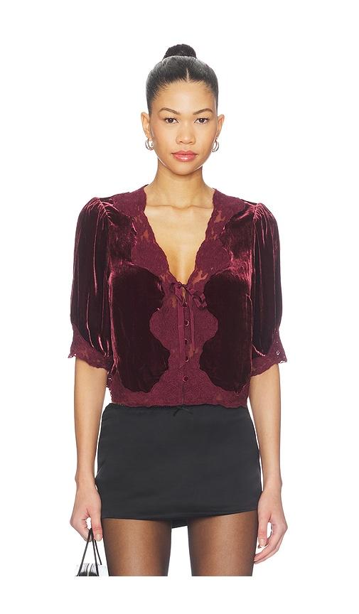 rixo ursula top in burgundy. - size s (also in xl)