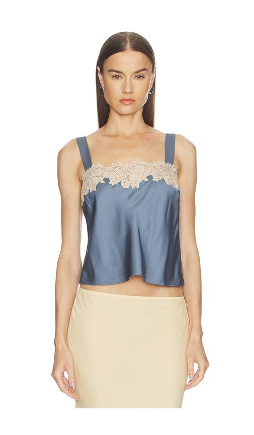 rixo vyonne top in slate. - size l (also in xl)