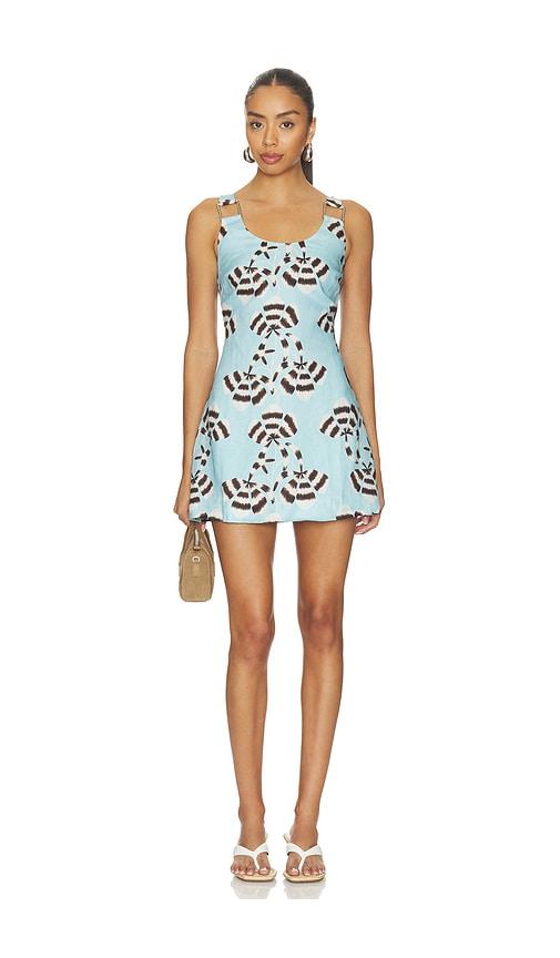 roame. ariana mini dress in baby blue. - size l (also in m)