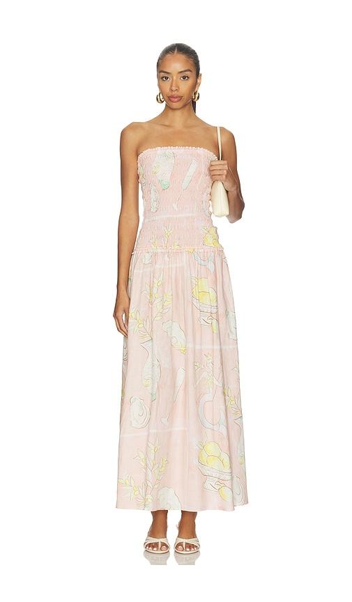 roame. millie dress in pink. - size l (also in xs, s, xl)