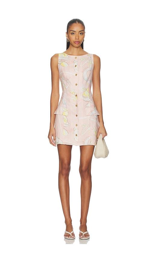 roame. ophelia mini dress in pink. - size s (also in xs, xl)