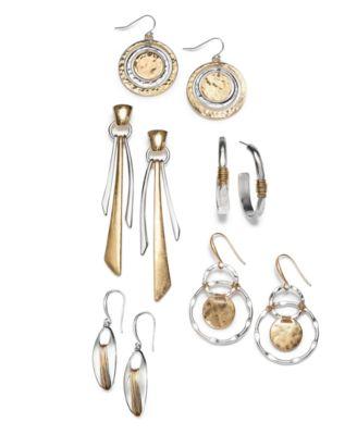 robert lee morris soho two tone statement earring collection
