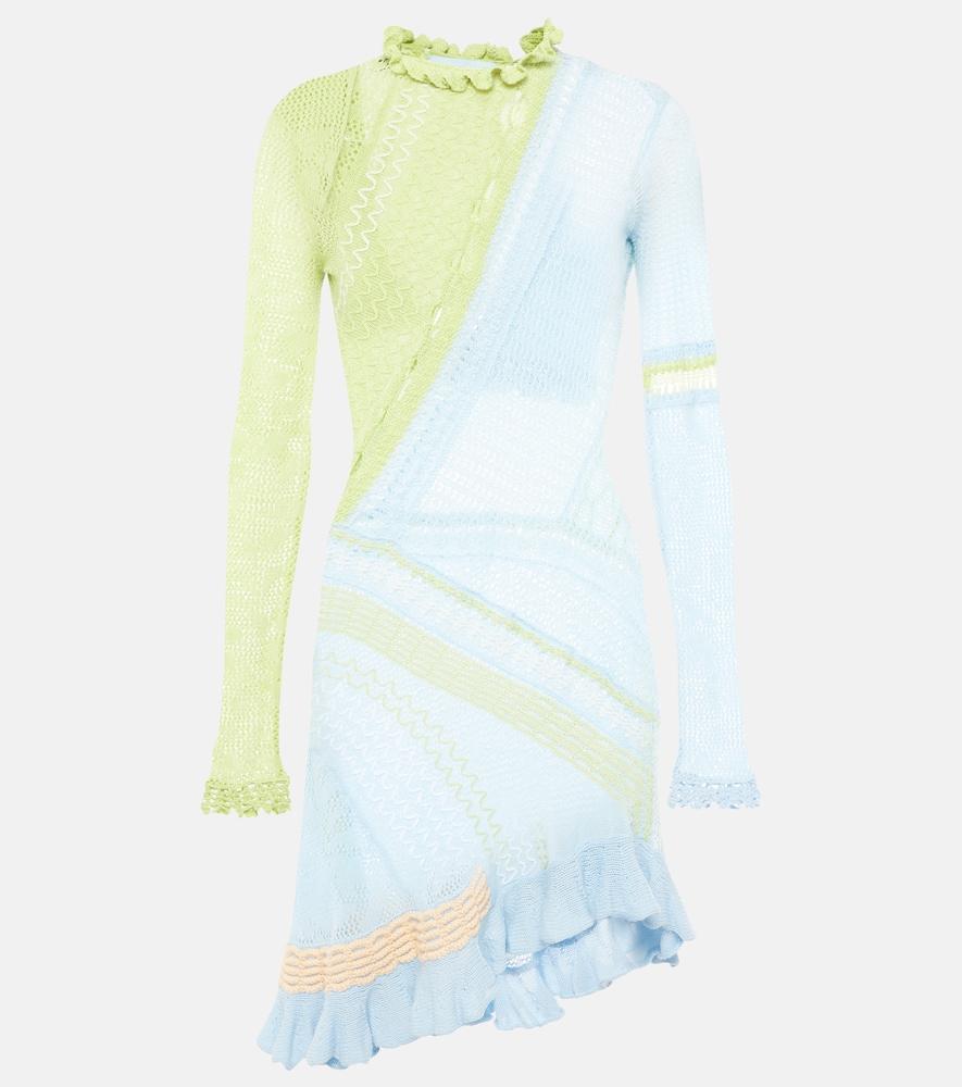 roberta einer ali open-knit cotton minidress