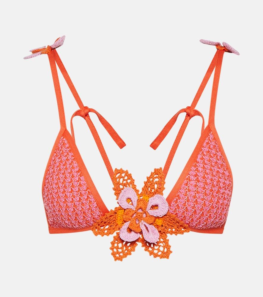 roberta einer chiara cotton-blend bralette