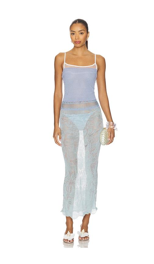 roberta einer delicate maxi dress in blue. - size m/l (also in xs/s)
