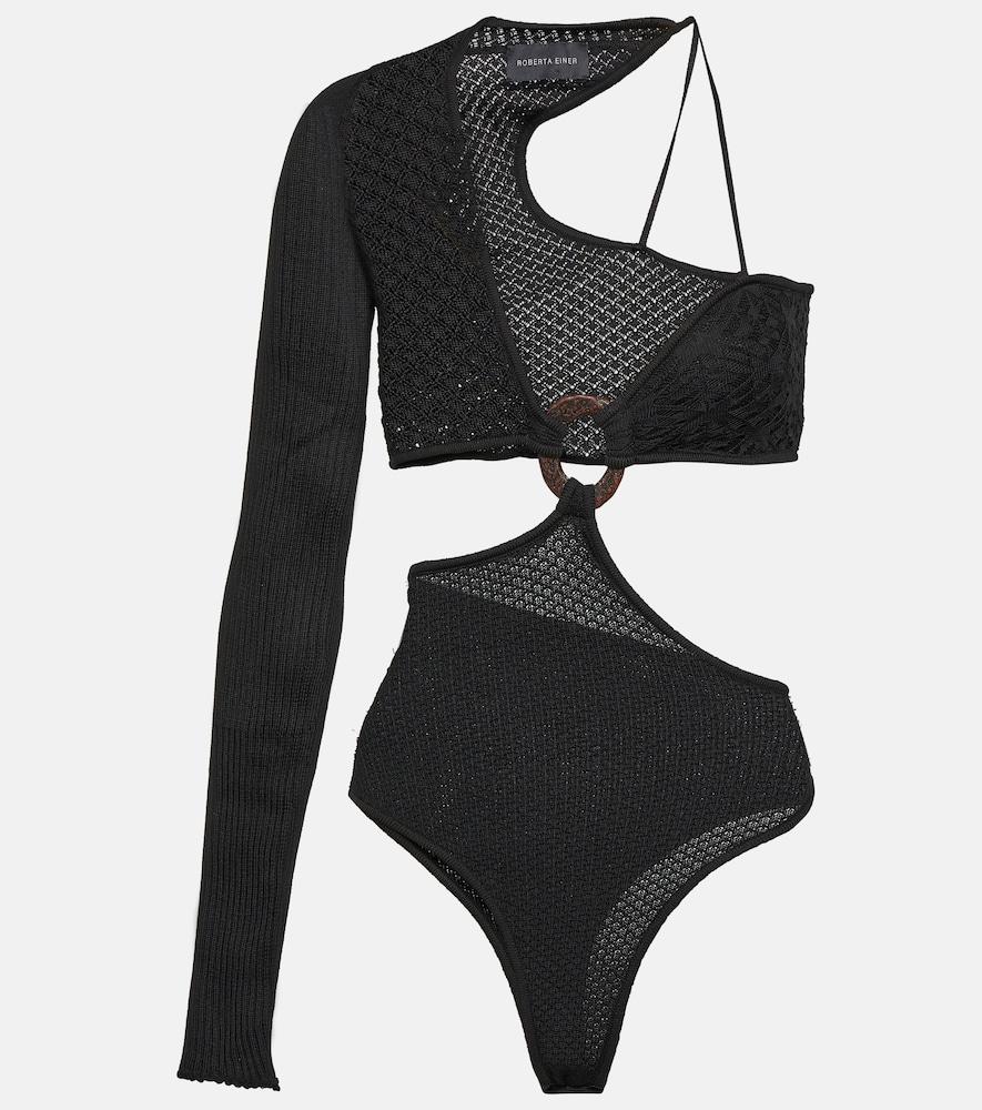roberta einer legato asymmetric cotton bodysuit
