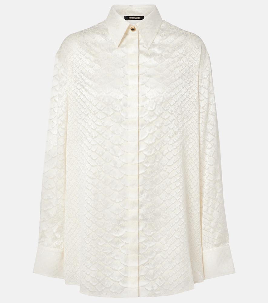 roberto cavalli snake-print shirt