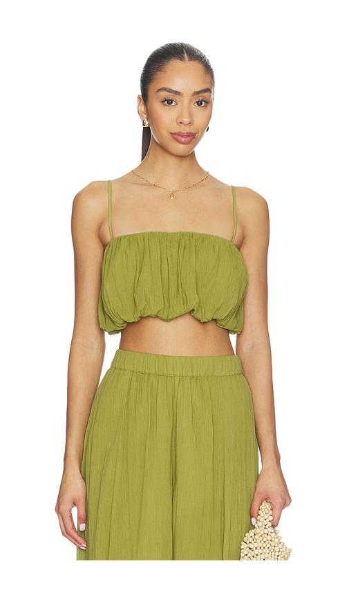 rococo sand balloon top in green. - size l (also in m, s, xl, xs, xxl, xxs)
