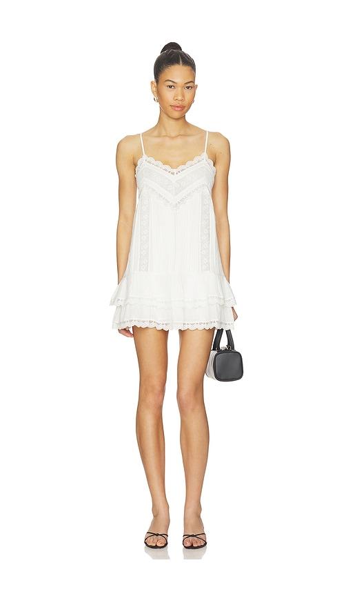 rococo sand lace detail mini dress in white. - size m (also in s, xxs, xxl)