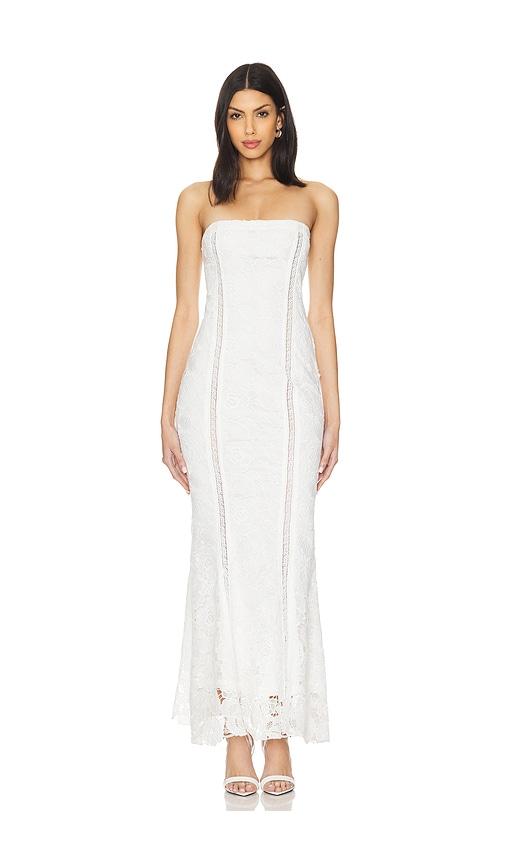 rococo sand maxi dress in white. - size m (also in s)