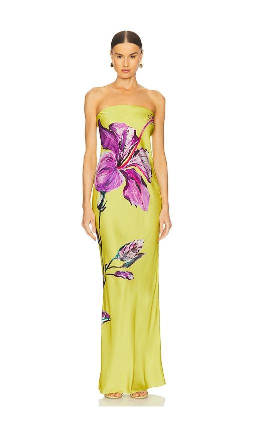 rococo sand maxi dress in yellow. - size m (also in xxs, xs)