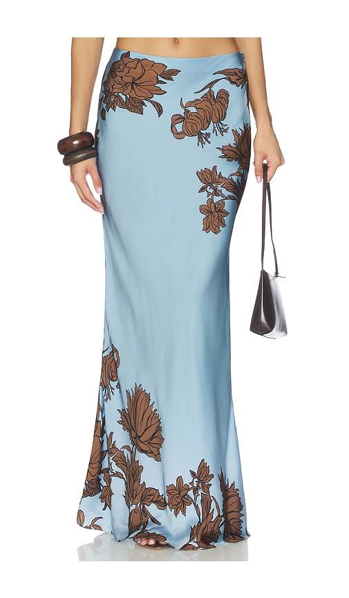 rococo sand maxi skirt in blue. - size s (also in xs, xxs)