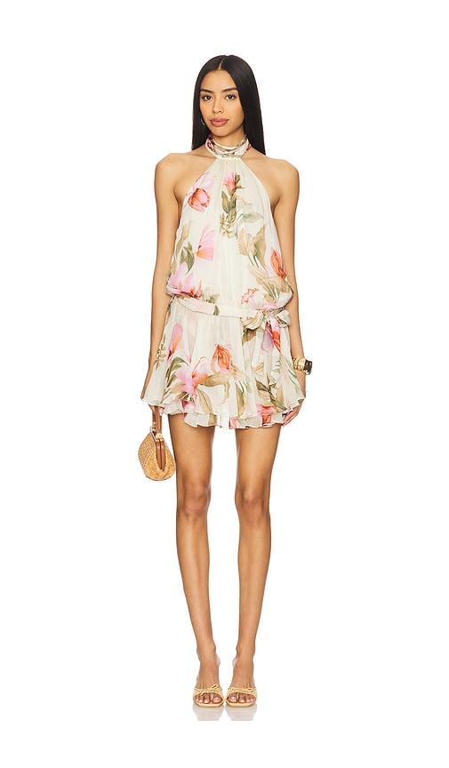 rococo sand mini dress in cream. - size l (also in m, xl, xxl)