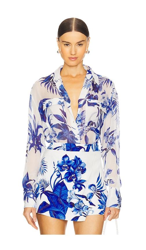 rococo sand top in blue. - size l (also in xxs)