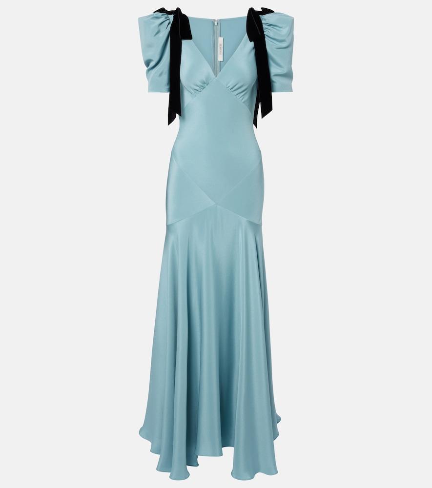 rodarte bow-detail silk satin maxi dress