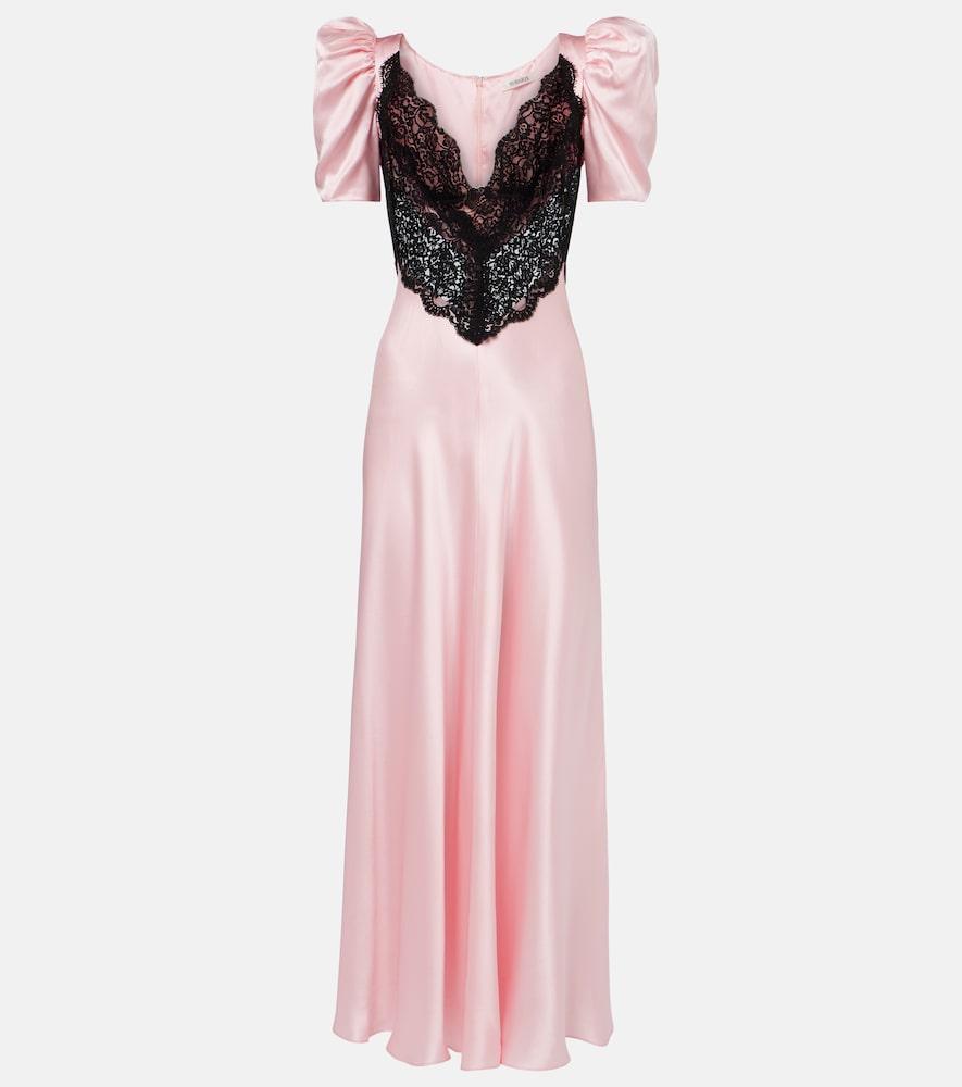 rodarte lace-trimmed silk cocktail dress