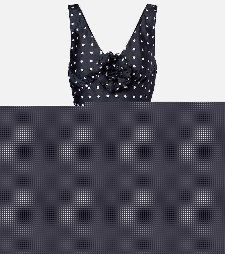 rodarte polka-dot silk twill minidress