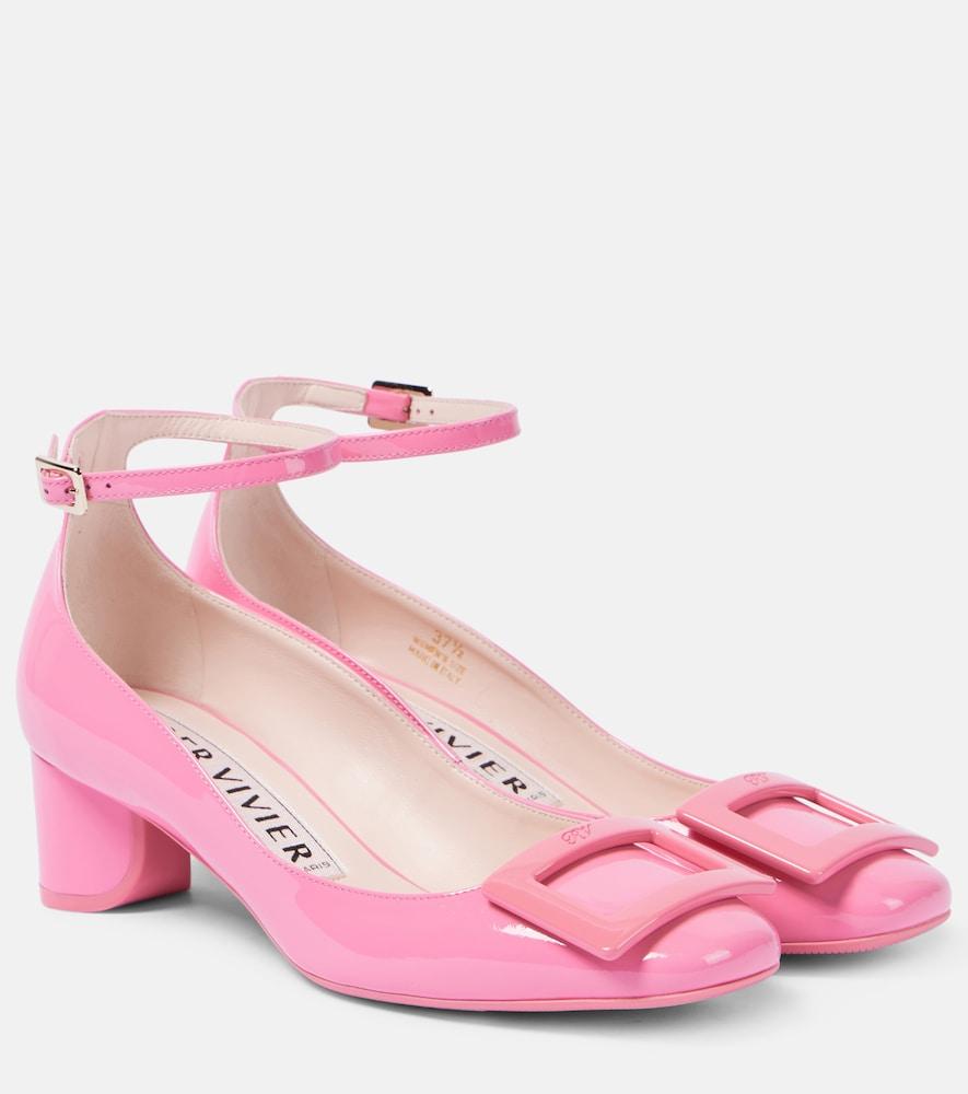 roger vivier 45 leather pumps