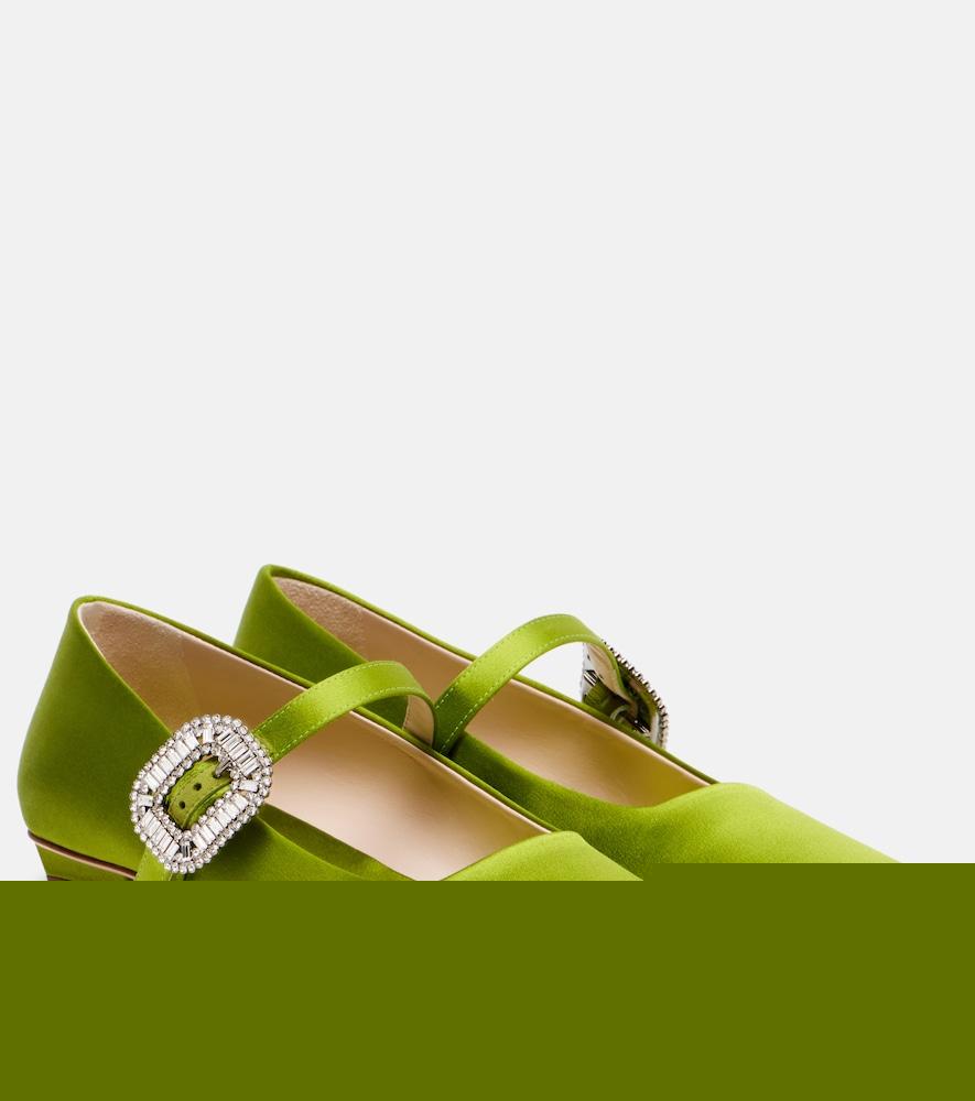 roger vivier belle vivier 25 satin mary jane flats
