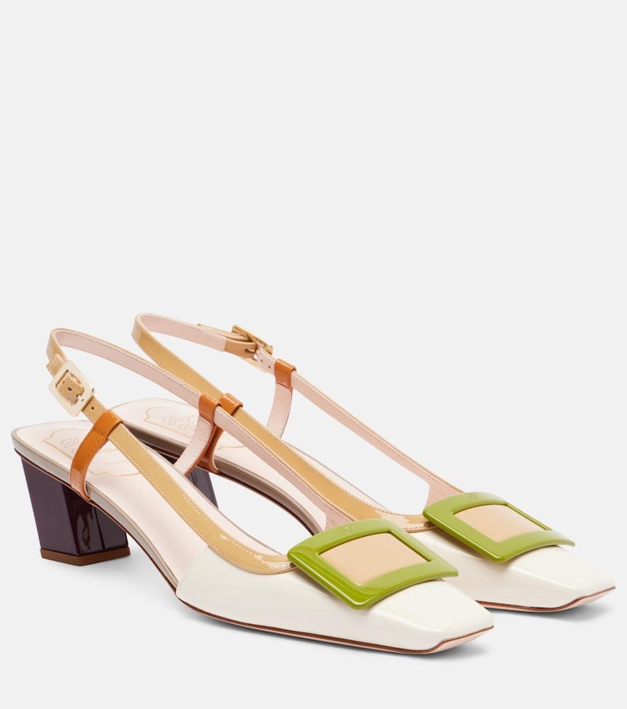 roger vivier belle vivier 45 leather slingback pumps
