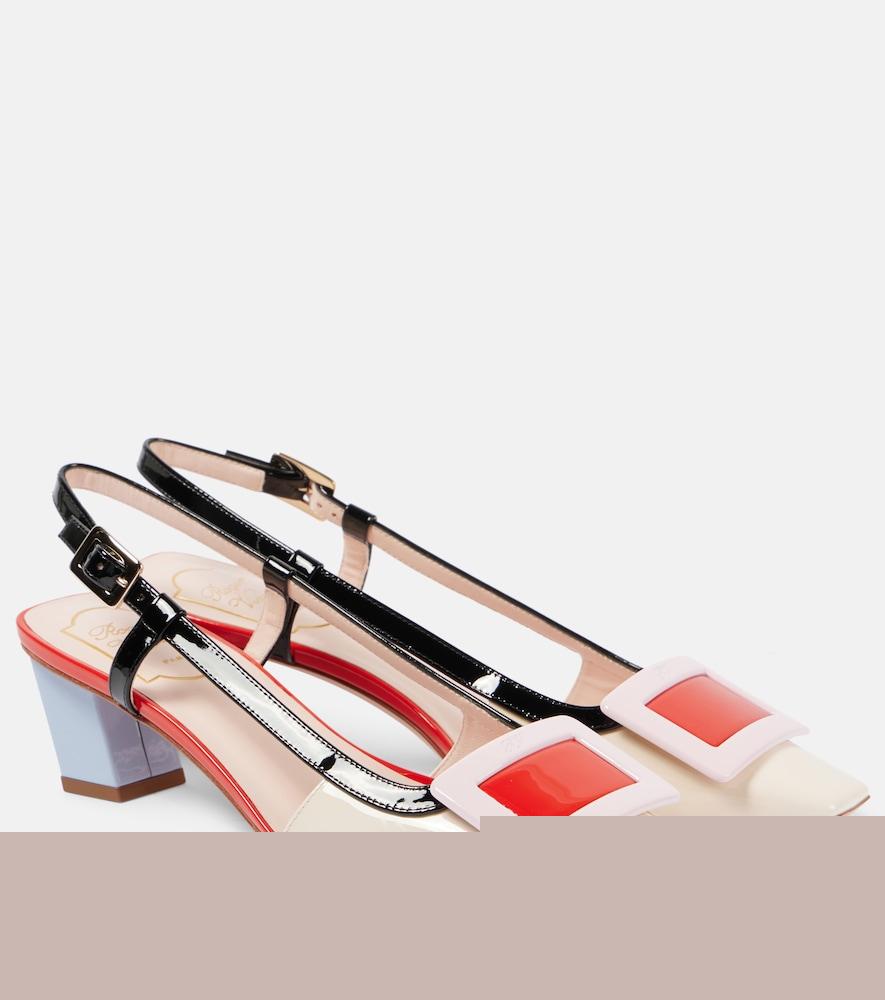 roger vivier belle vivier 45 patent leather slingback pumps