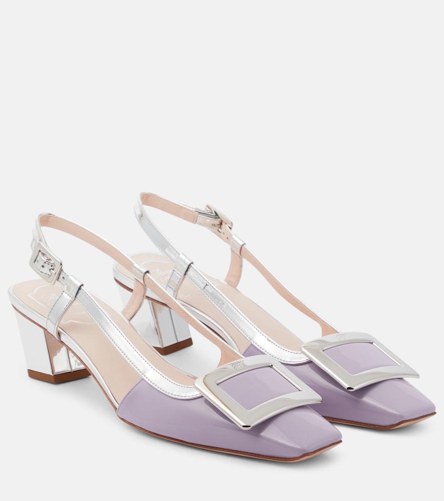 roger vivier belle vivier leather slingback pumps