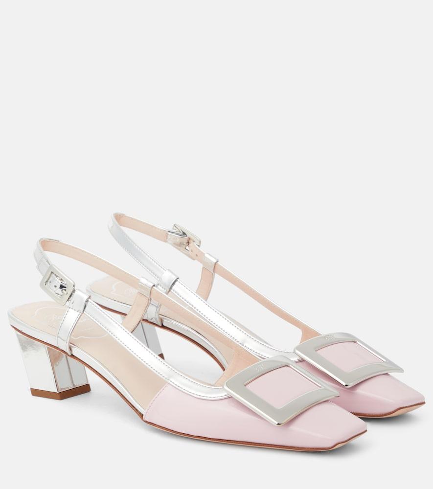 roger vivier belle vivier patent leather slingback pumps