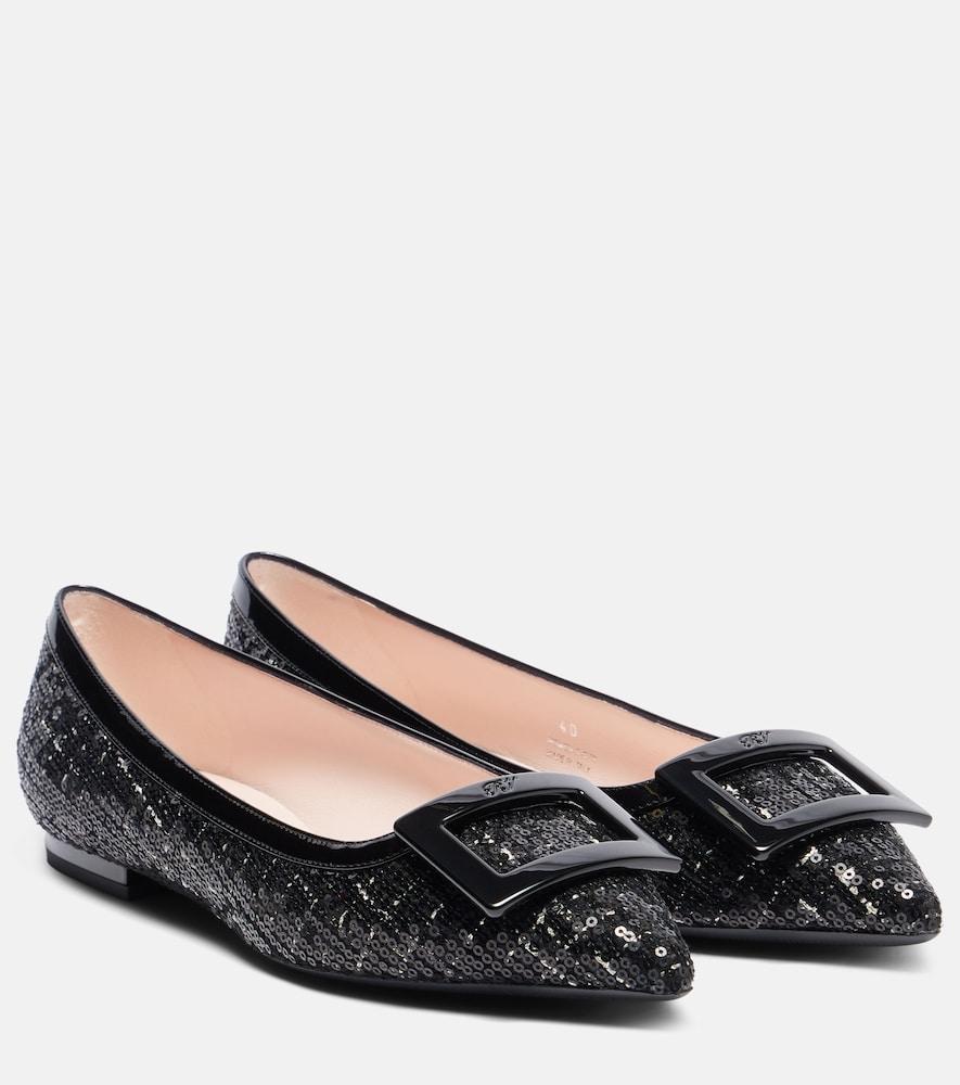 roger vivier gommettine sequined ballet flats