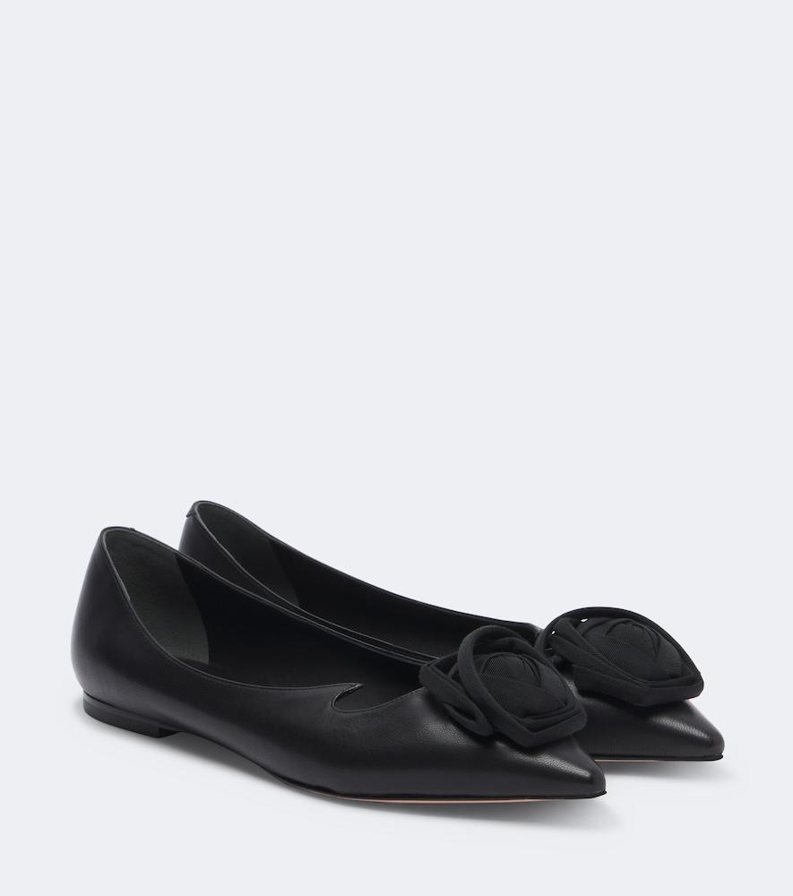 roger vivier i love vivier leather ballet flats