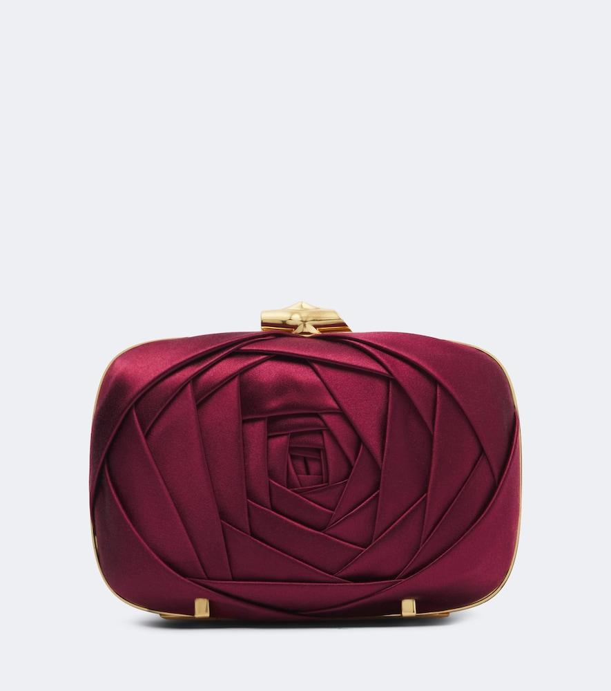 roger vivier rose vivier satin clutch