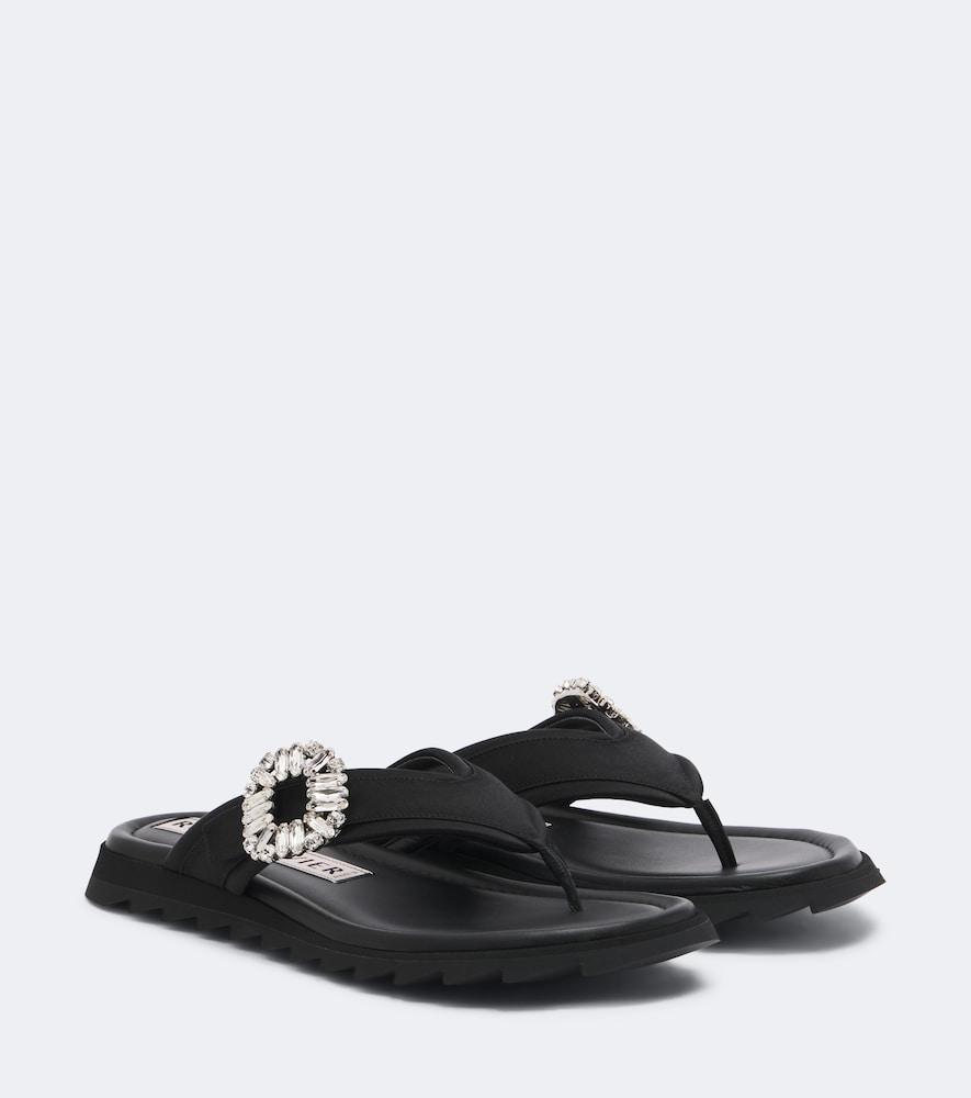 roger vivier slidy viv' embellished thong sandals