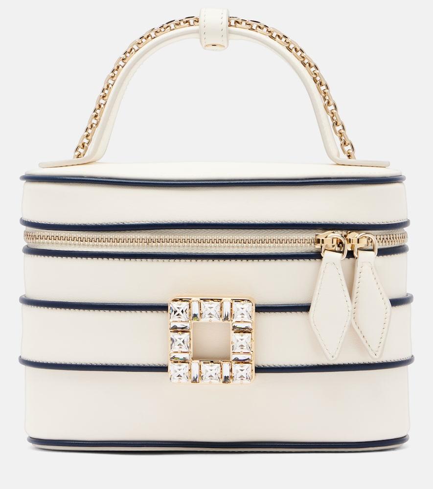roger vivier très vivier micro leather vanity bag