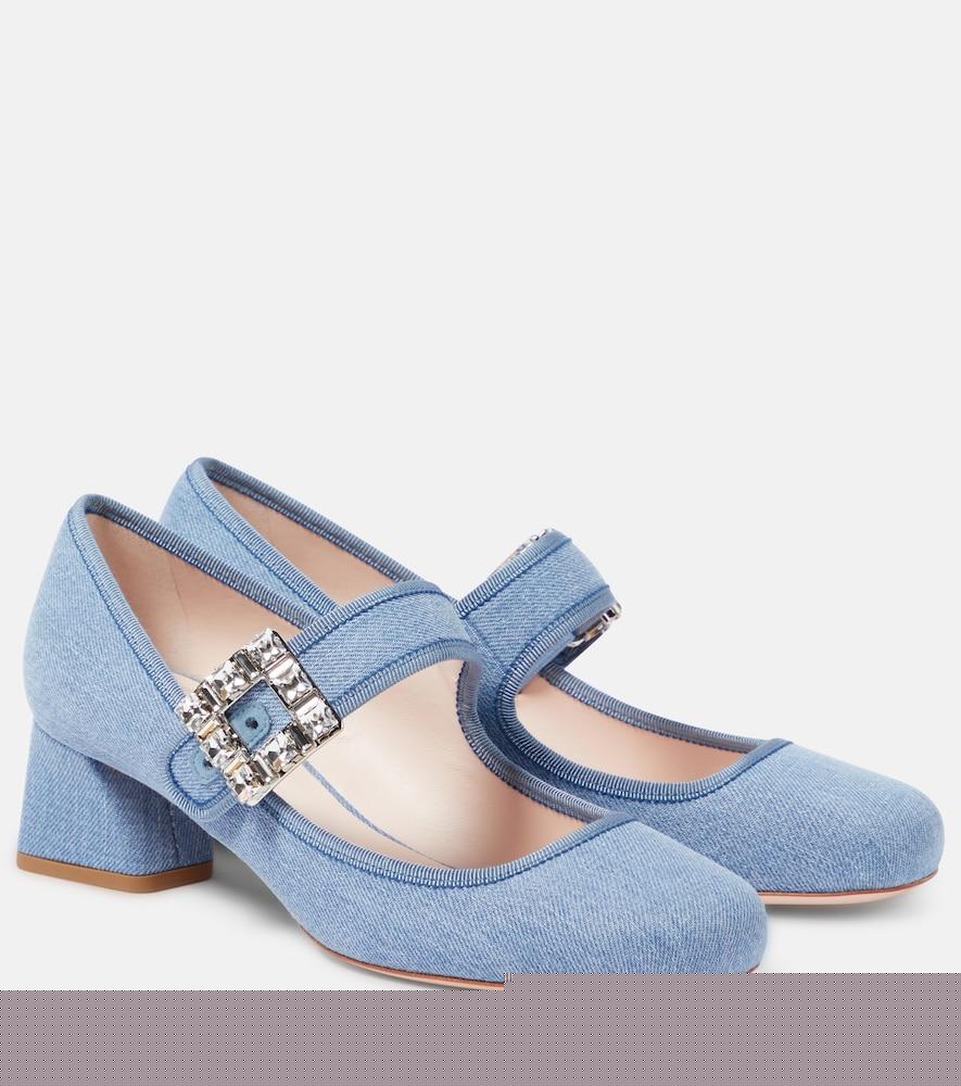 roger vivier très vivier strass buckle babies mary jane pumps