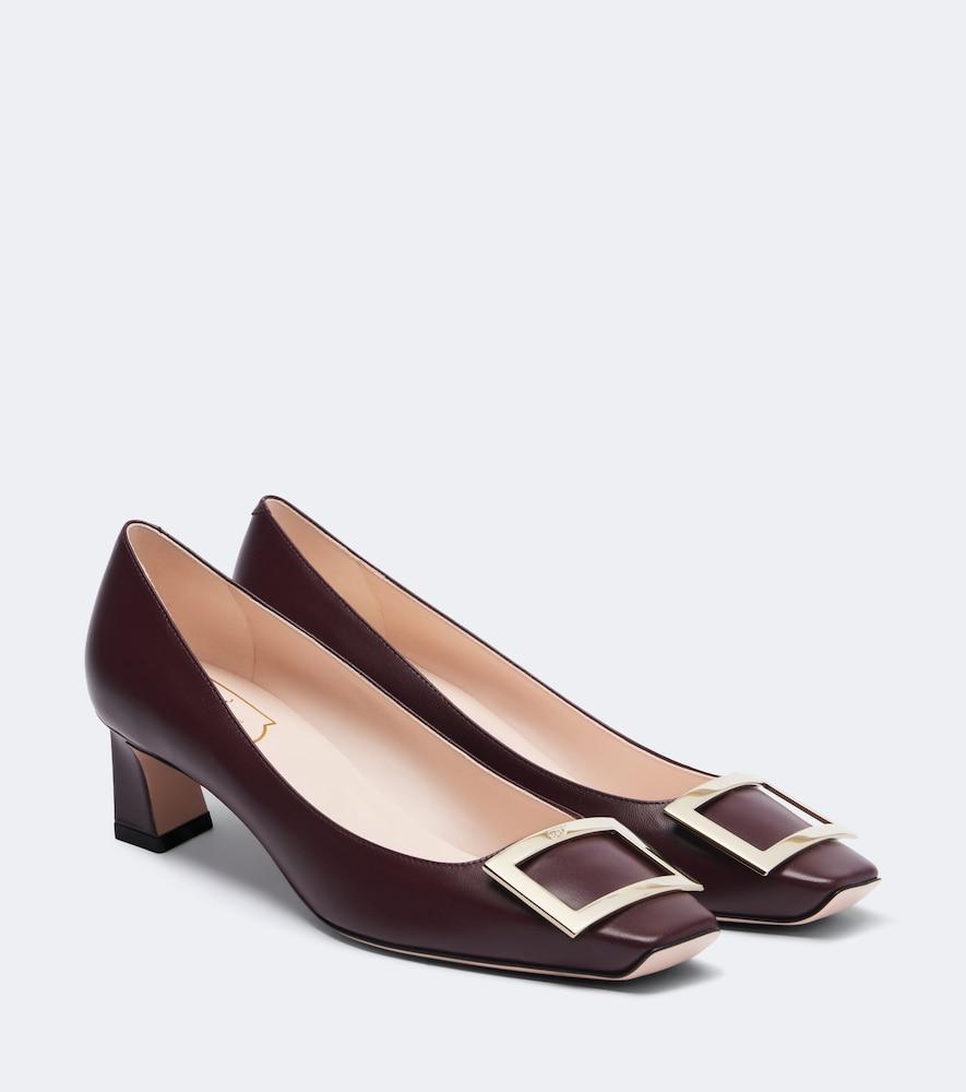 roger vivier trompette embellished leather pumps