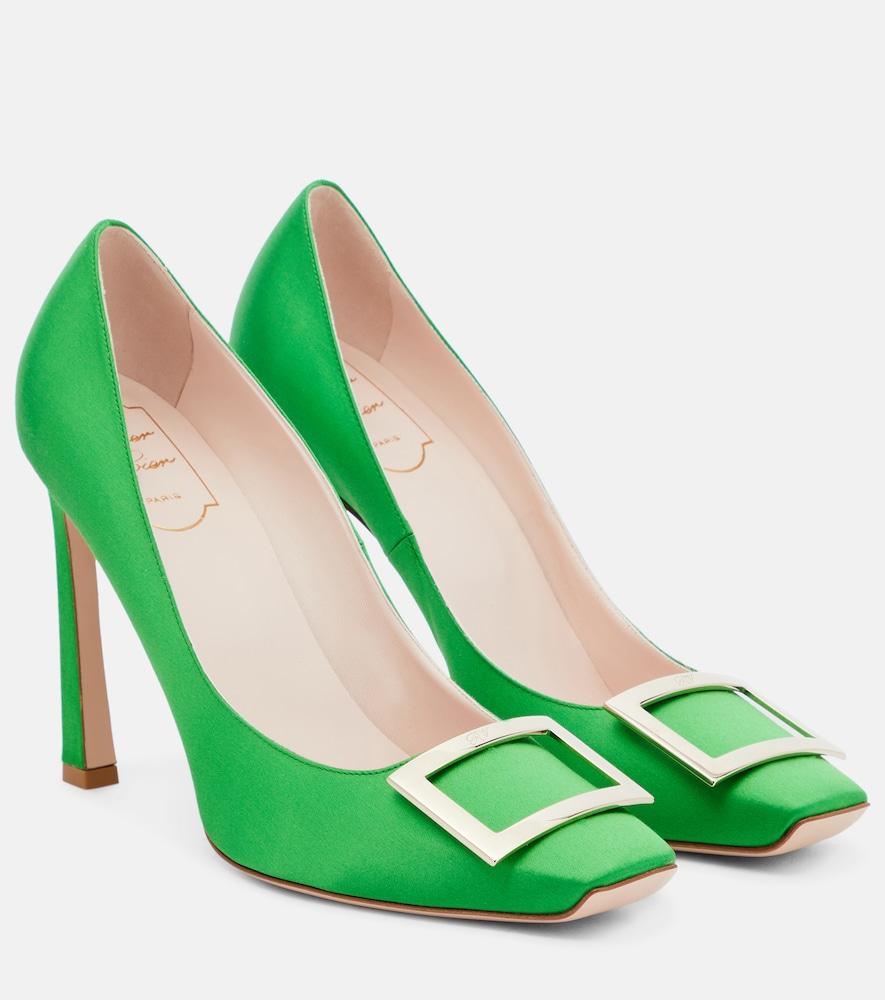 roger vivier trompette satin pumps