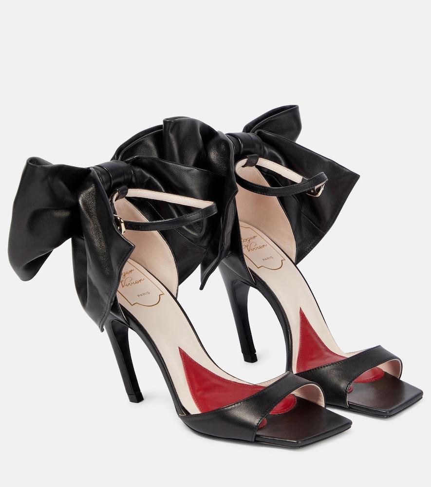 roger vivier viv' choc 100 bow-embellished sandals