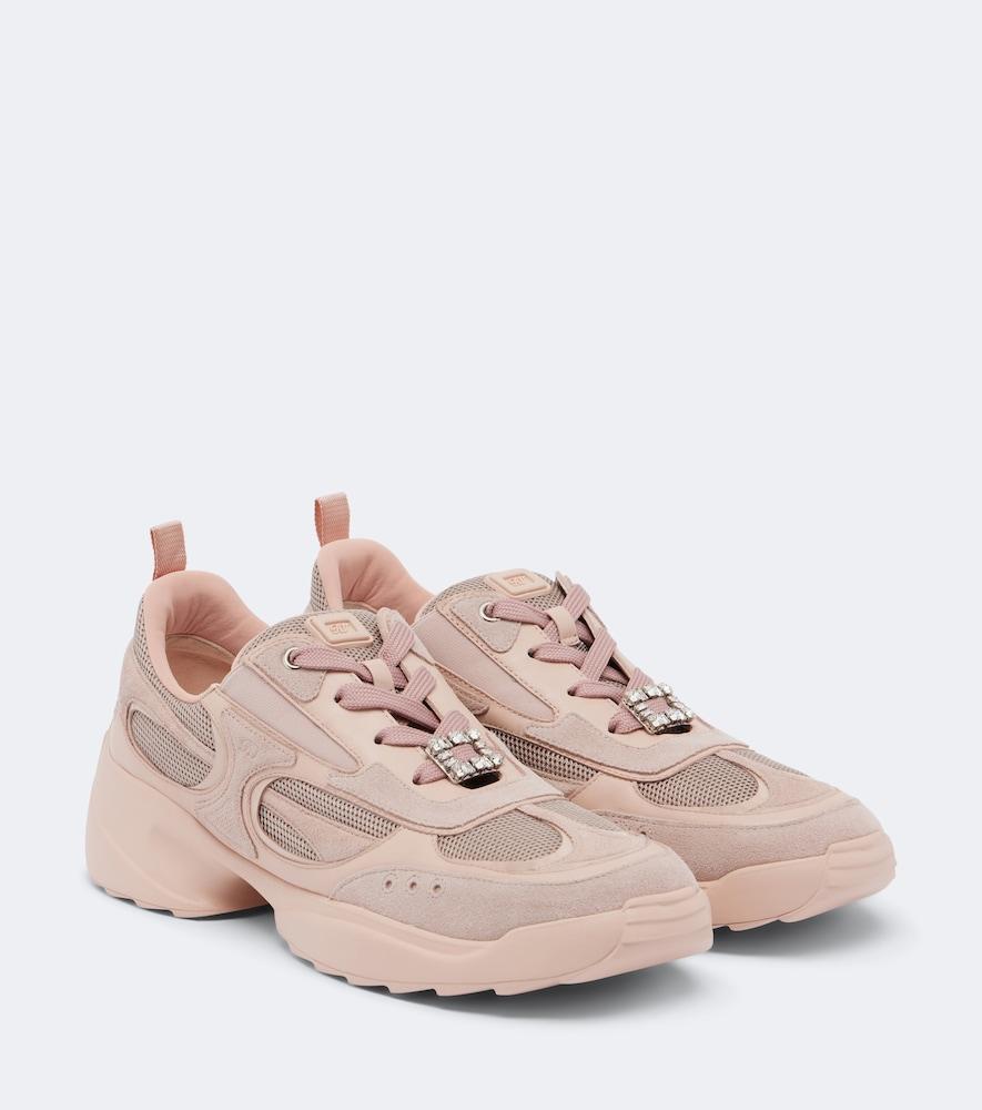 roger vivier viv' on the run embellished sneakers