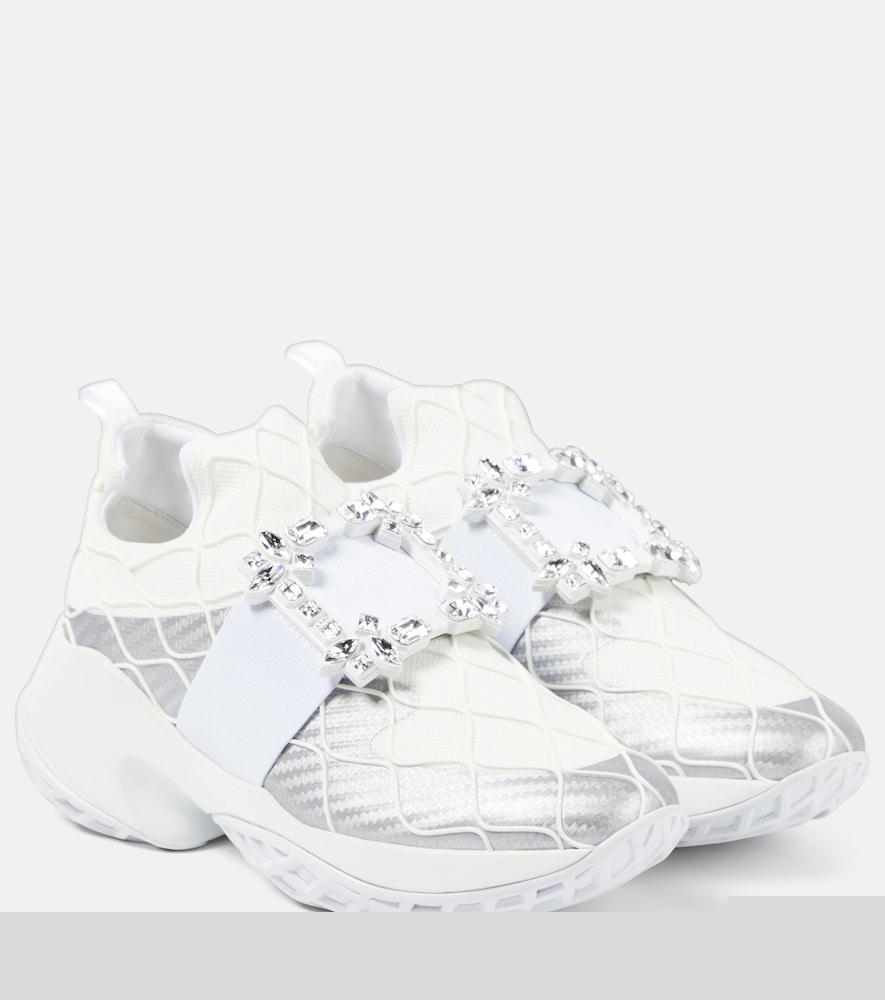 roger vivier viv' run embellished sneakers
