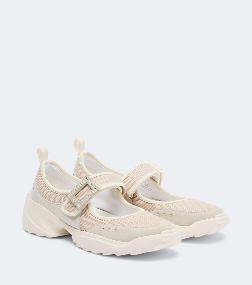 roger vivier viv on the run embellished sneakers