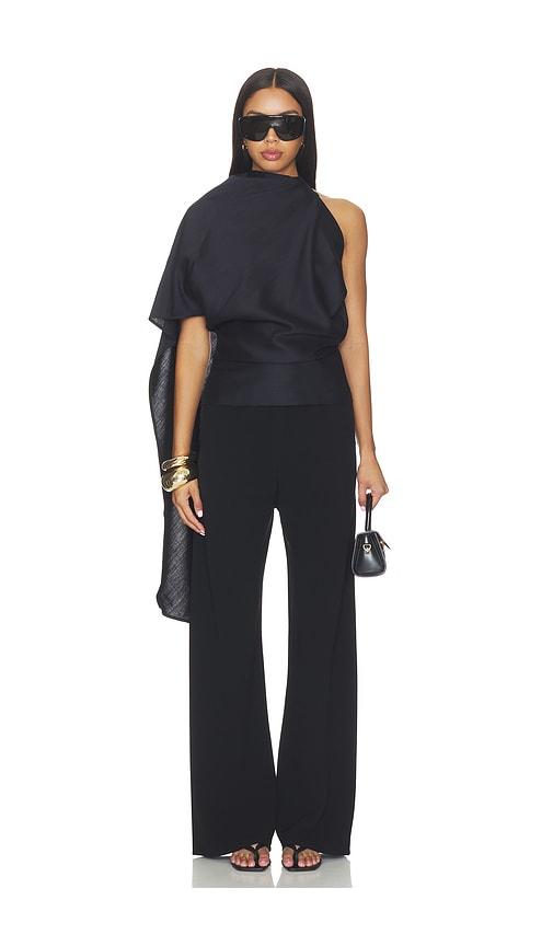rohe draped open back top in black. - size 32 (also in 34, 36, 38)