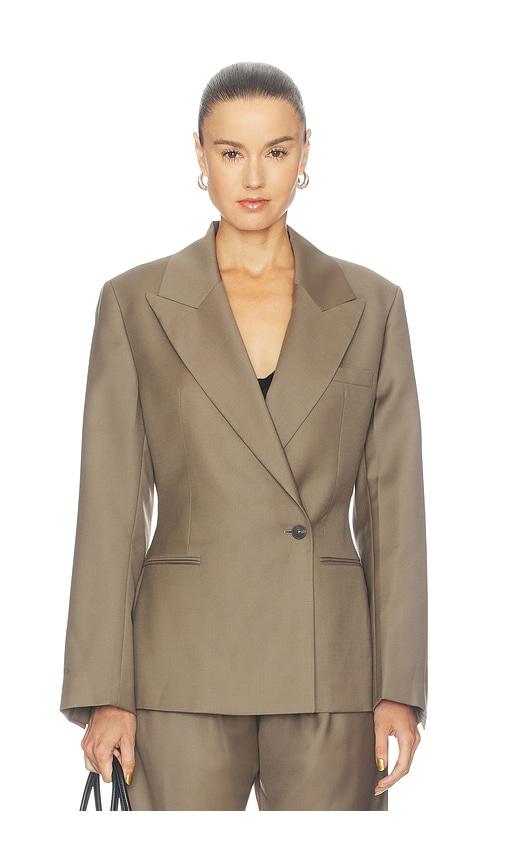 rohe hourglass shaped blazer in brown. - size 32 (also in 36)