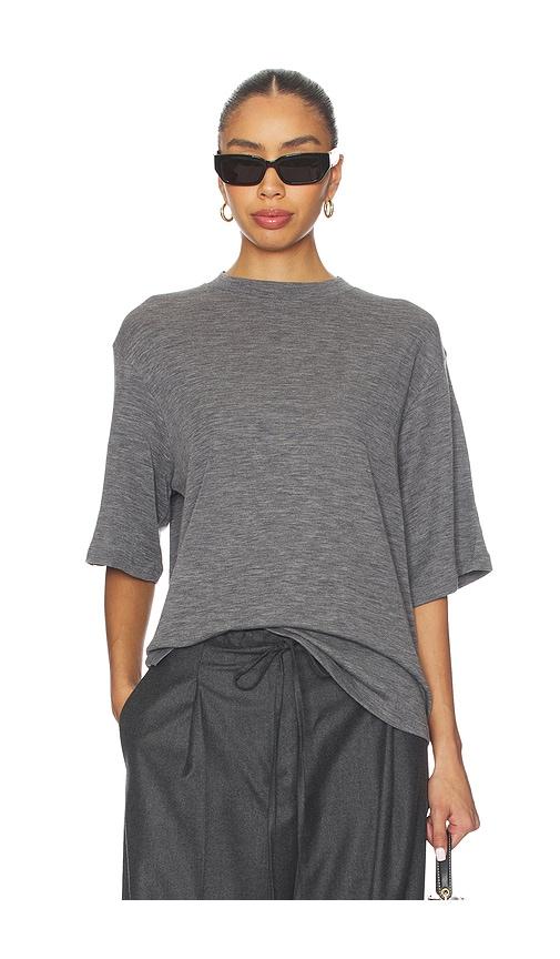 rohe oversized soft merino t-shirt in grey. - size 34 (also in 36, 38)
