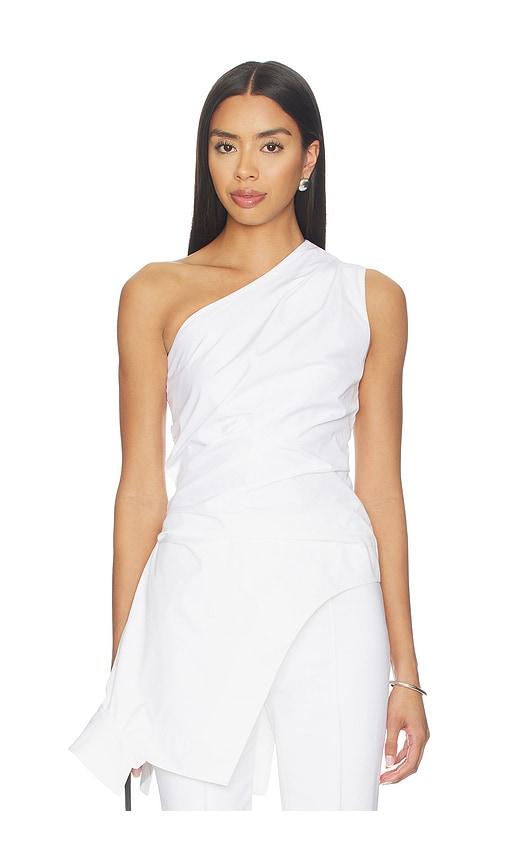 rohe reimagined one shoulder top in white. - size 34 (also in 42)
