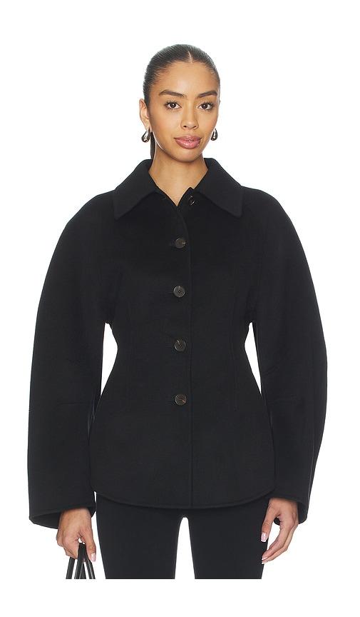 rohe sculptural double-faced jacket in black. - size 36 (also in 40)