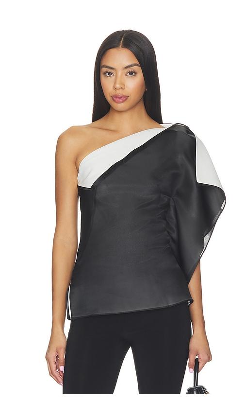 rohe sculptural double layered top in black. - size 32 (also in 34, 36, 38, 40)