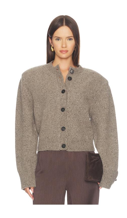 rohe statement mouline cardigan in taupe. - size 34 (also in 38)