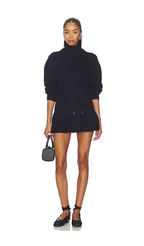 rokh detachable peplum knit in navy. - size m (also in s)