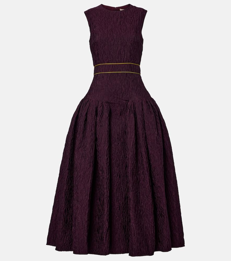roksanda aya smocked cloque midi dress